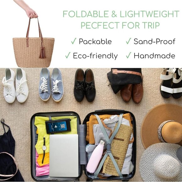 Straw Bags For Women | M Size Travel Straw s Bag Woven Summer Handmade Shoulder - Picture 5 of 8